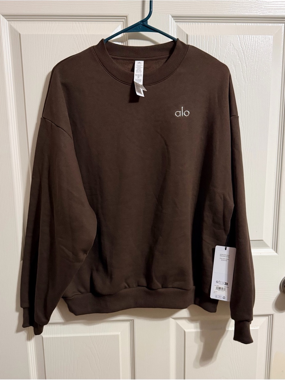 Alo Accolade Crewneck Sweatshirt in Espresso